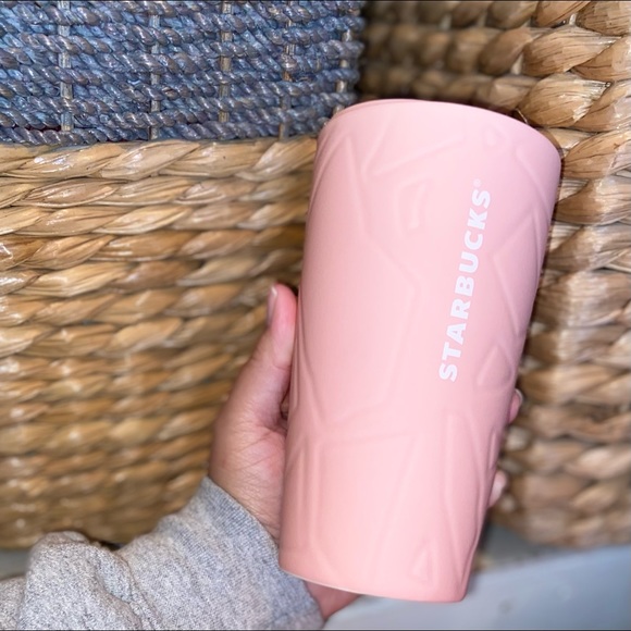 Starbucks Kitchen Starbucks Matte Pink Ceramic Travel Mug Poshmark
